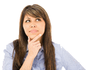 thinking girl